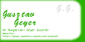 gusztav geyer business card